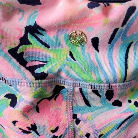 Lilly Pulitzer Luxletic blue & purple floral leggings Size XS - Picture 12 of 12